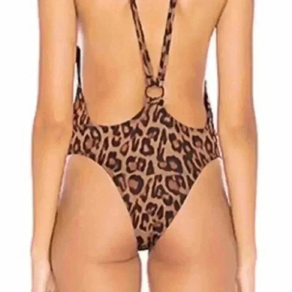 Kendall & Kylie High cut one piece cheetah print NWOT - Picture 2 of 4